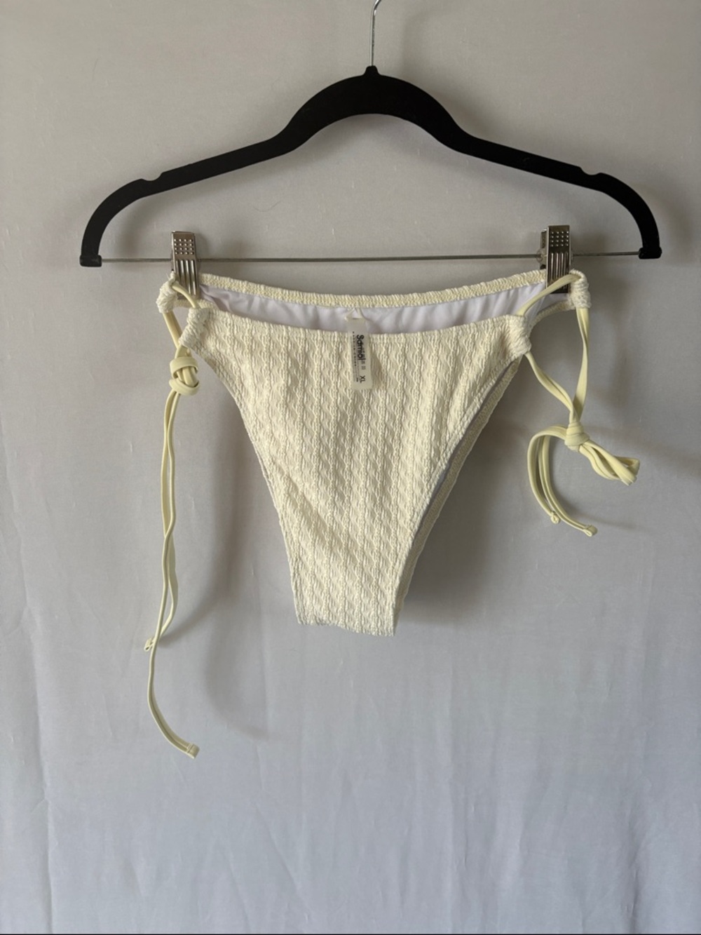 Ivory Ruffle Trim Tankini Set - Picture 6 of 7